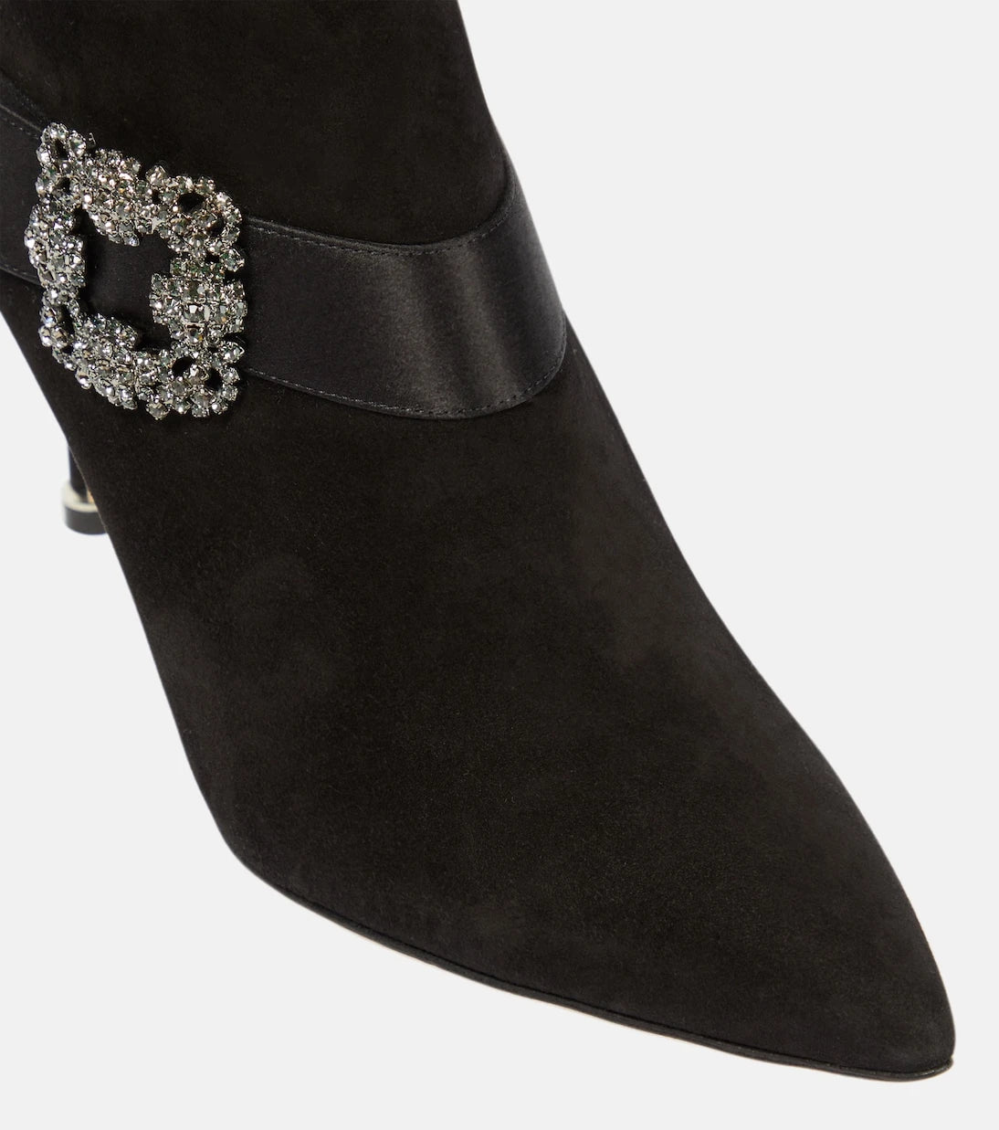 Manolo Blahnik - Plinianu embellished suede ankle boots