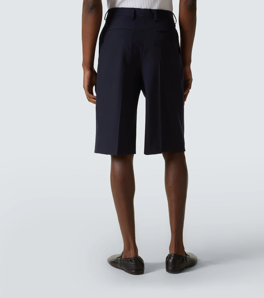Dries Van Noten - High-rise wool shorts