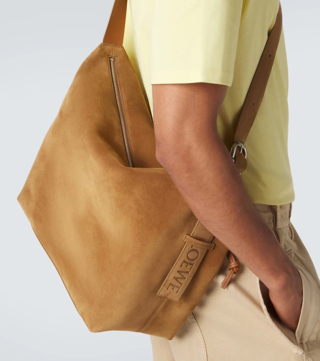 Loewe - Loop Large suede shoulder bag