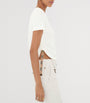 Burberry White Cotton Gathered EKD T-Shirt