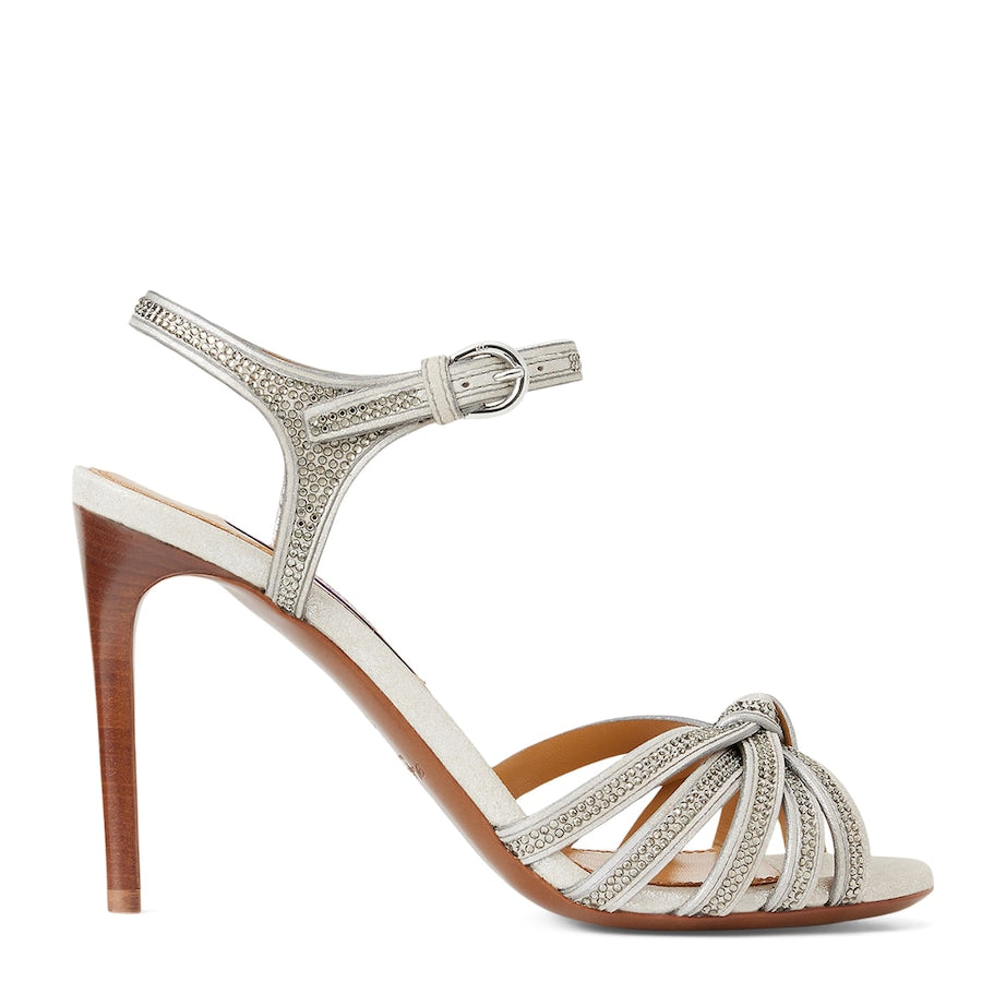 Suede Embellished Kieran Heeled Sandals 95