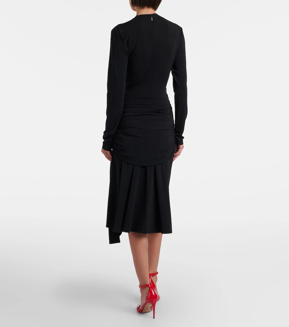 Ferragamo - Draped jersey midi dress