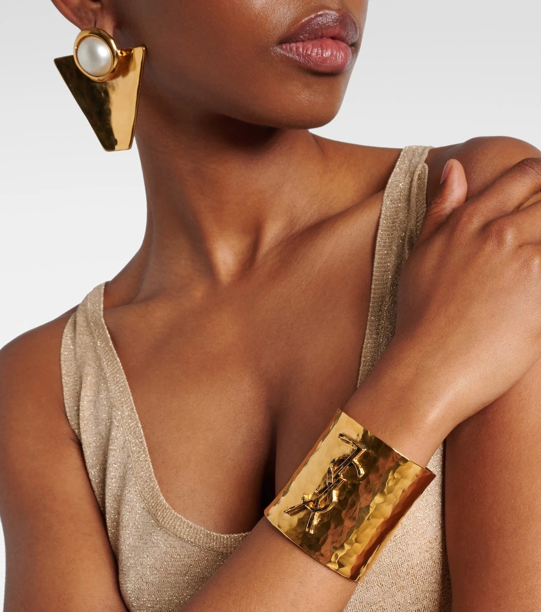 Saint Laurent - Cassandre cuff bracelet