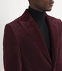 Velvet Single-Breasted Blazer