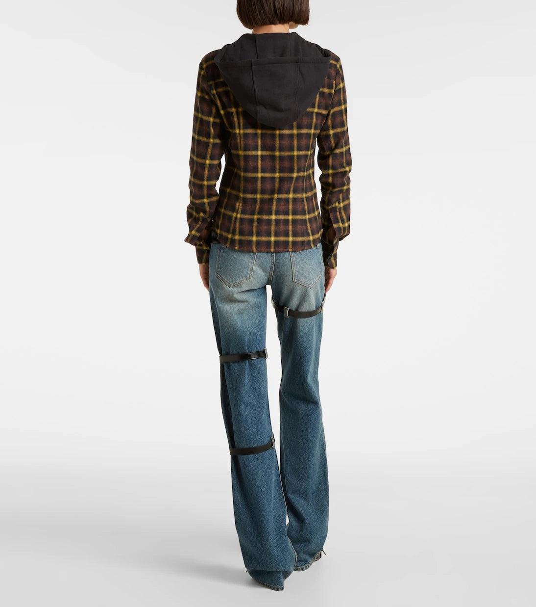 Coperni - Hooded checked cotton shirt