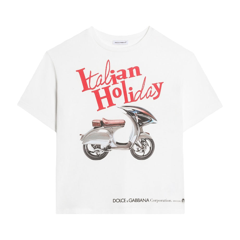 Dolce & Gabbana Kids Italian Holiday Print T-Shirt (8-12+ Years)