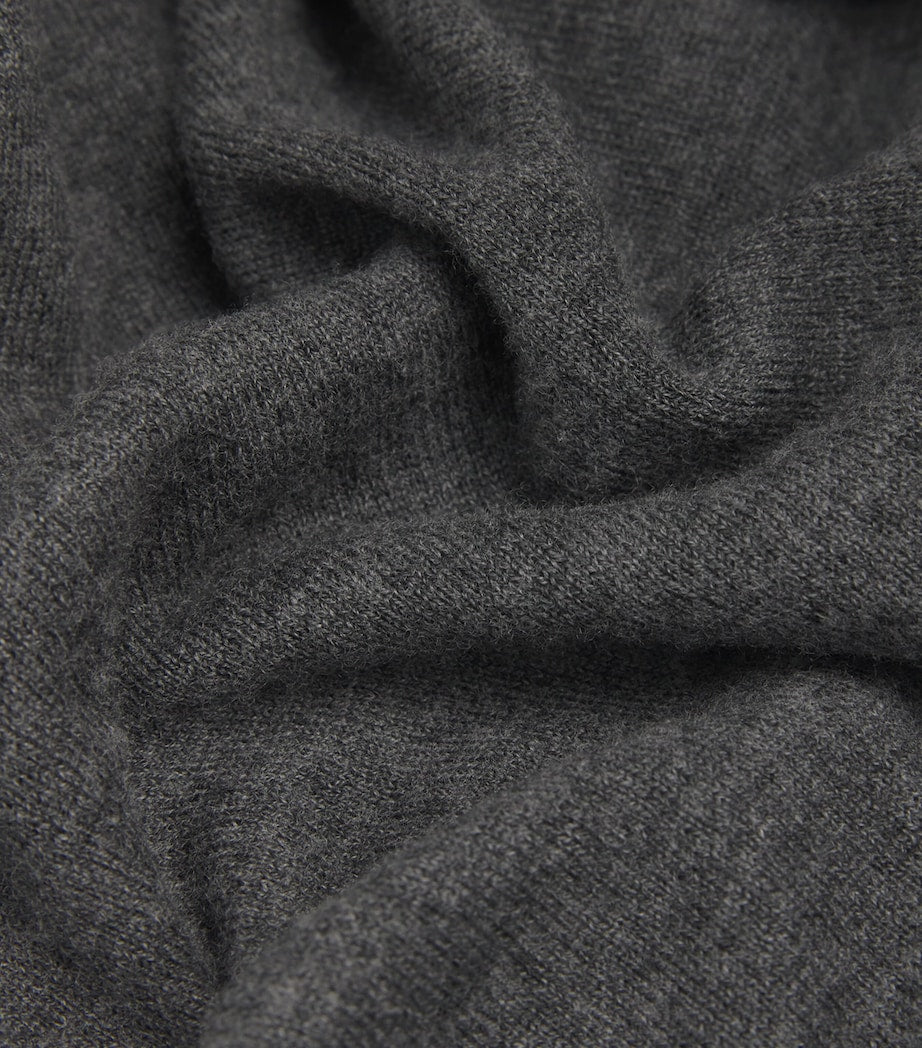 Max Mara Grey Wool Short-Sleeve Sweater