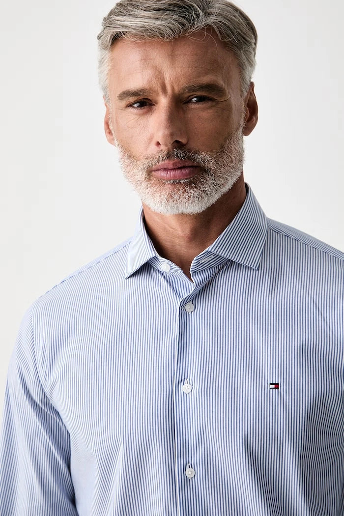 Tommy Hilfiger erkek pamuk ve elastanlı gömlek