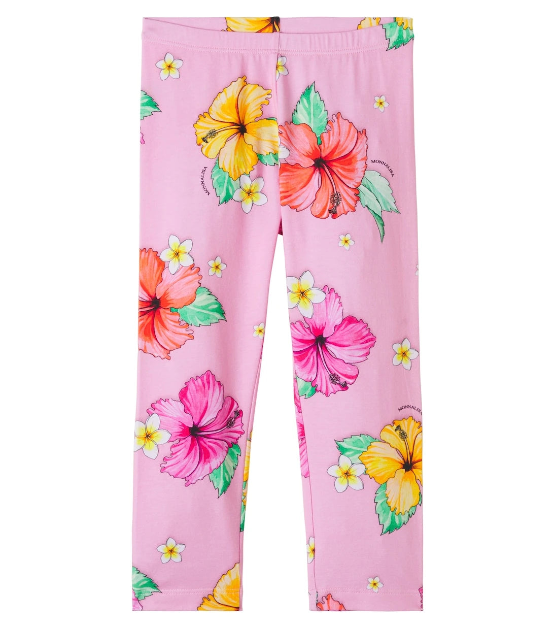 Monnalisa - Floral cotton-blend jersey leggings