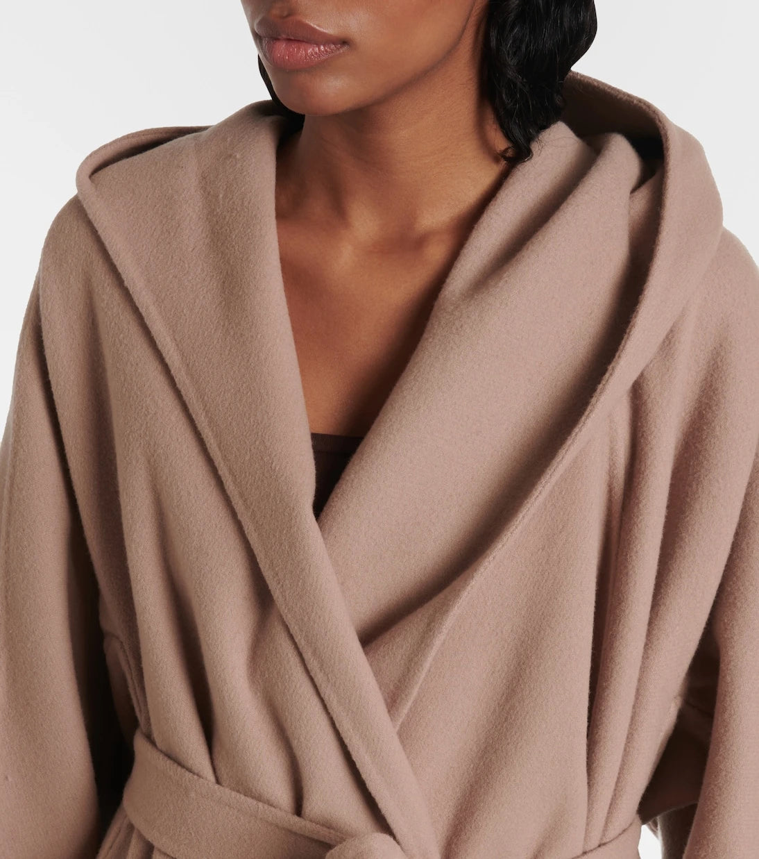 Alaïa - Wool and cashmere wrap coat