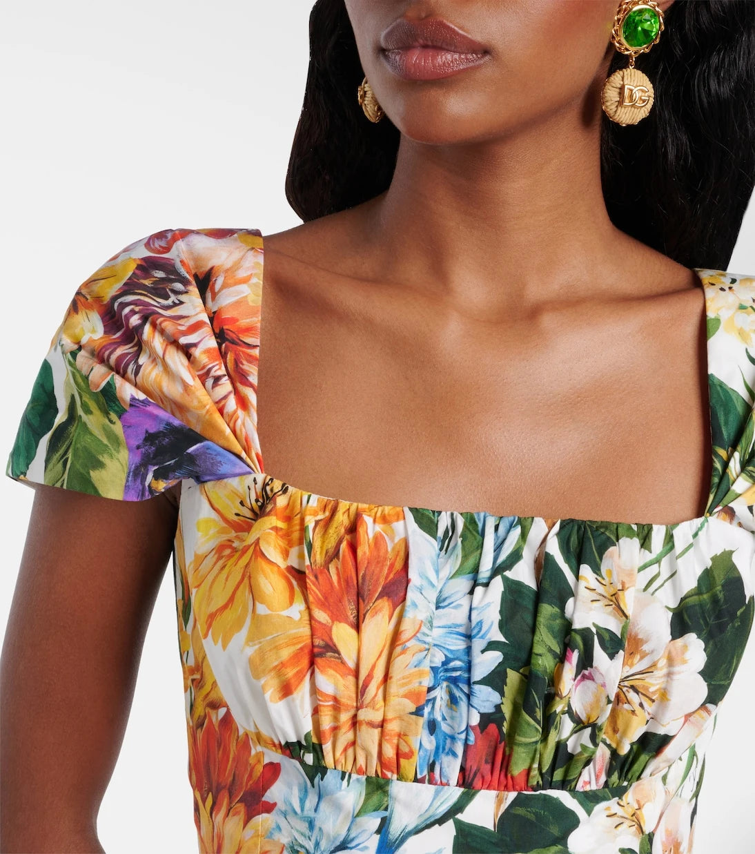 Dolce&Gabbana - Floral cotton midi dress