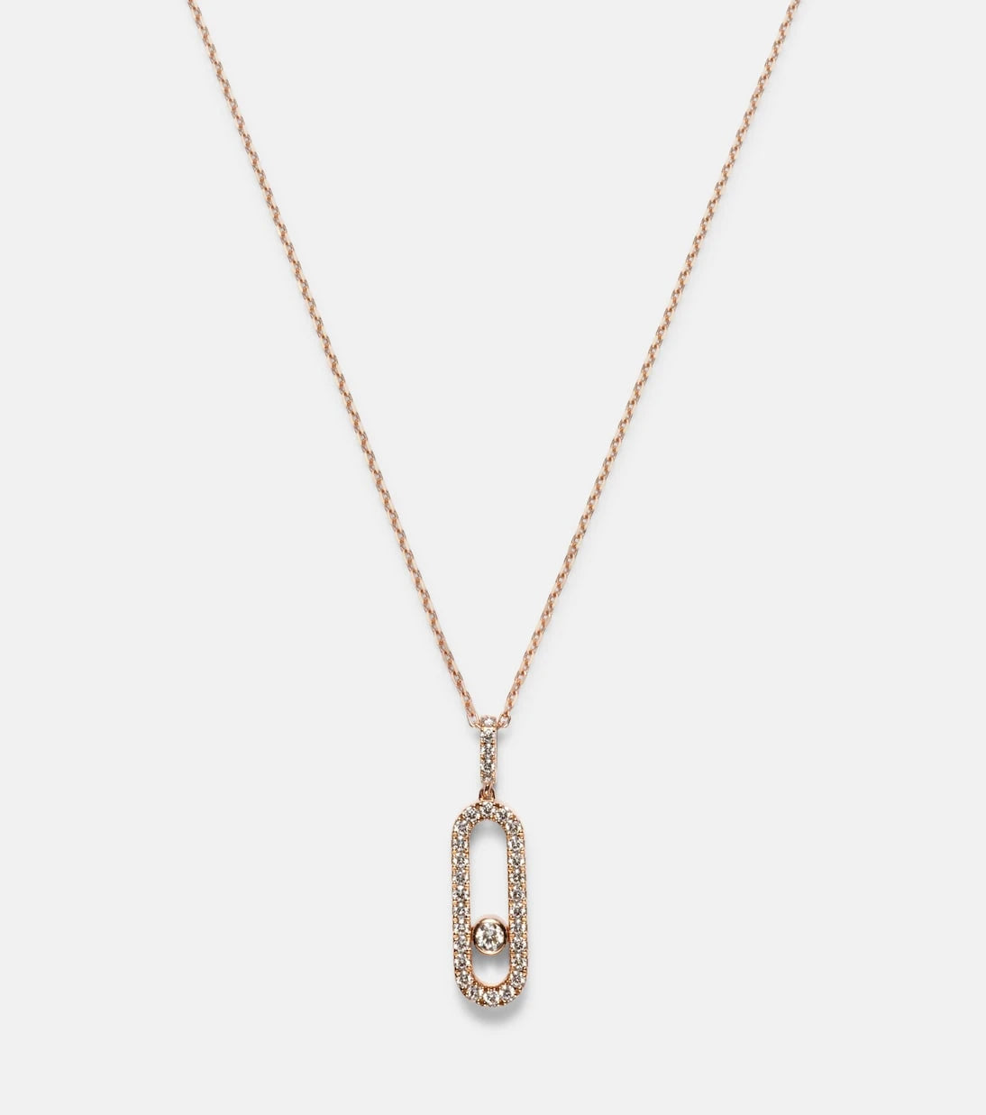 Messika - Move Uno Large 18kt rose gold necklace with diamonds