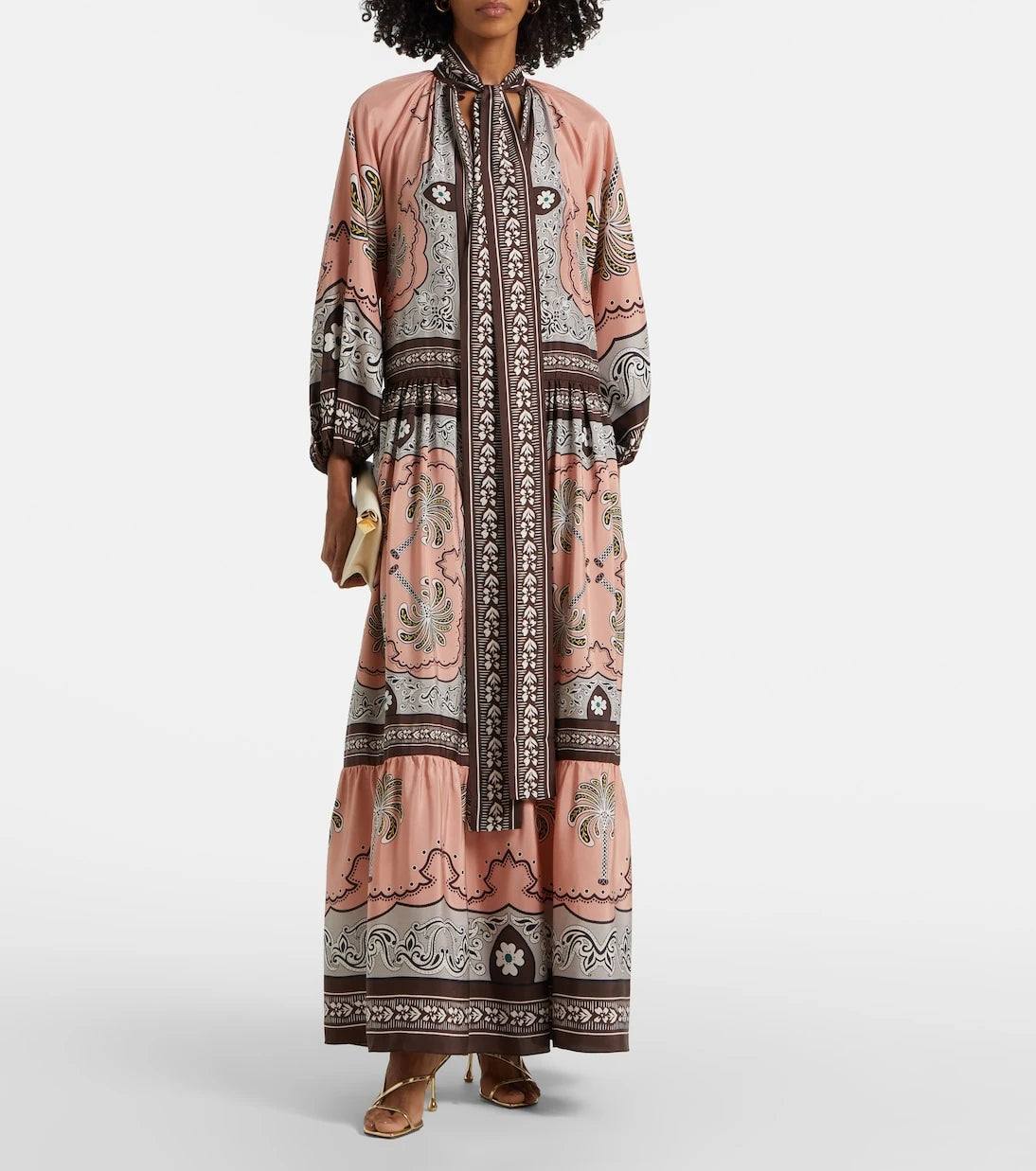 La DoubleJ - Athena printed silk maxi dress