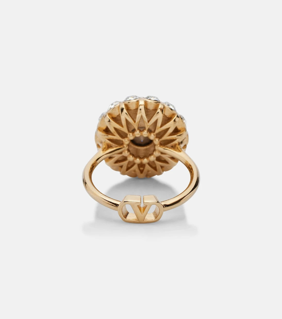 Valentino - VLogo crystal-embellished ring