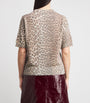 GANNI Multi Wool-Blend Leopard Print T-Shirt