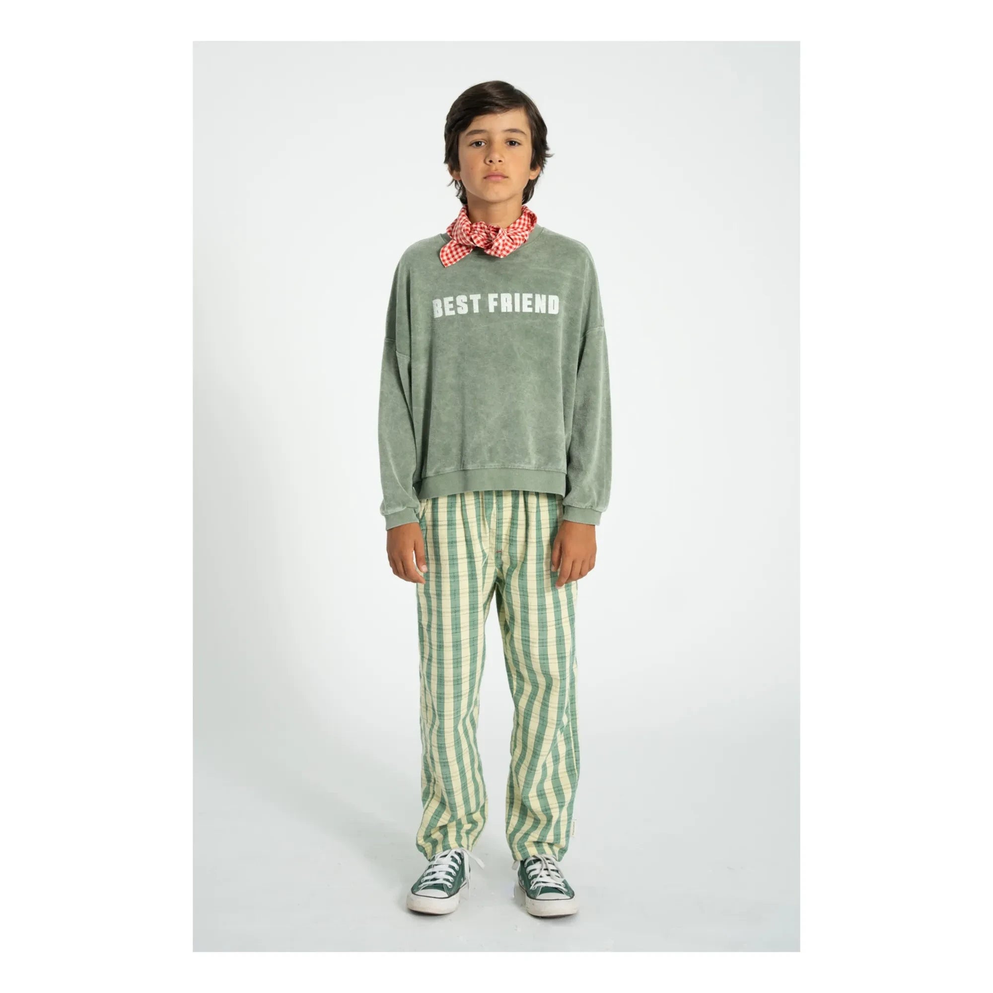 Piupiuchick - Best Friend organic cotton terry sweatshirt | Dark green