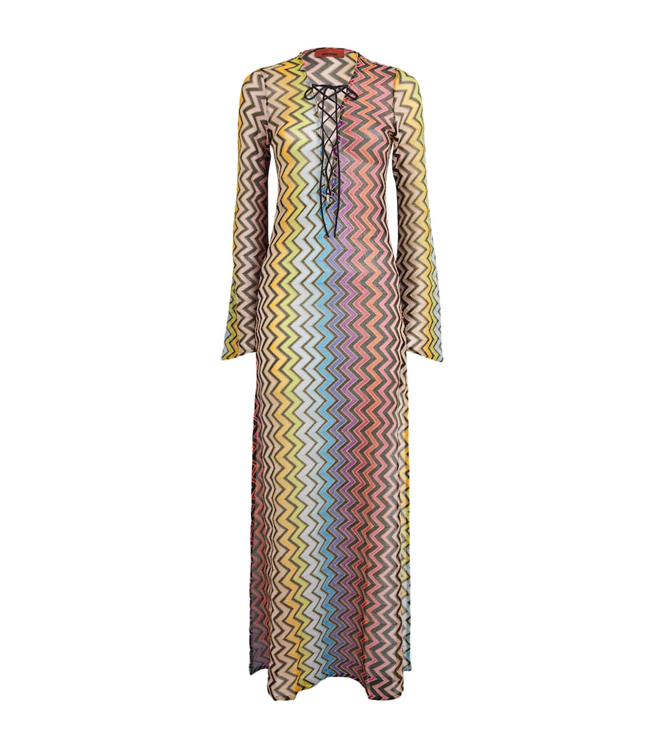 Missoni Multi Zigzag Lace-Detail Maxi Dress