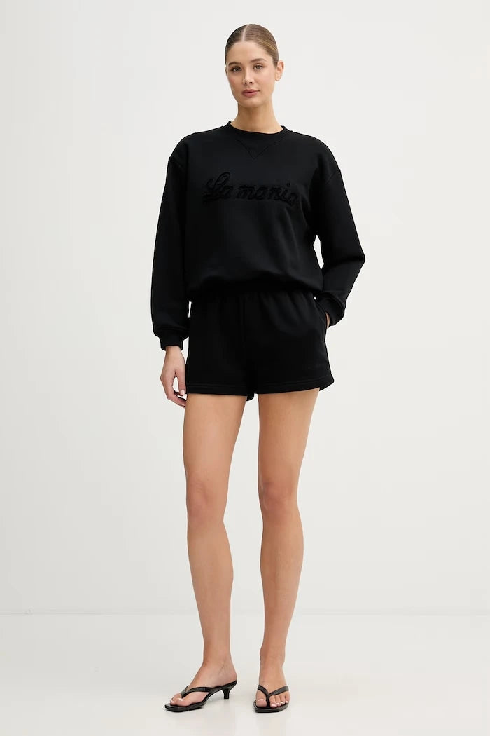 La Mania kadın pamuklu oversize sweatshirt