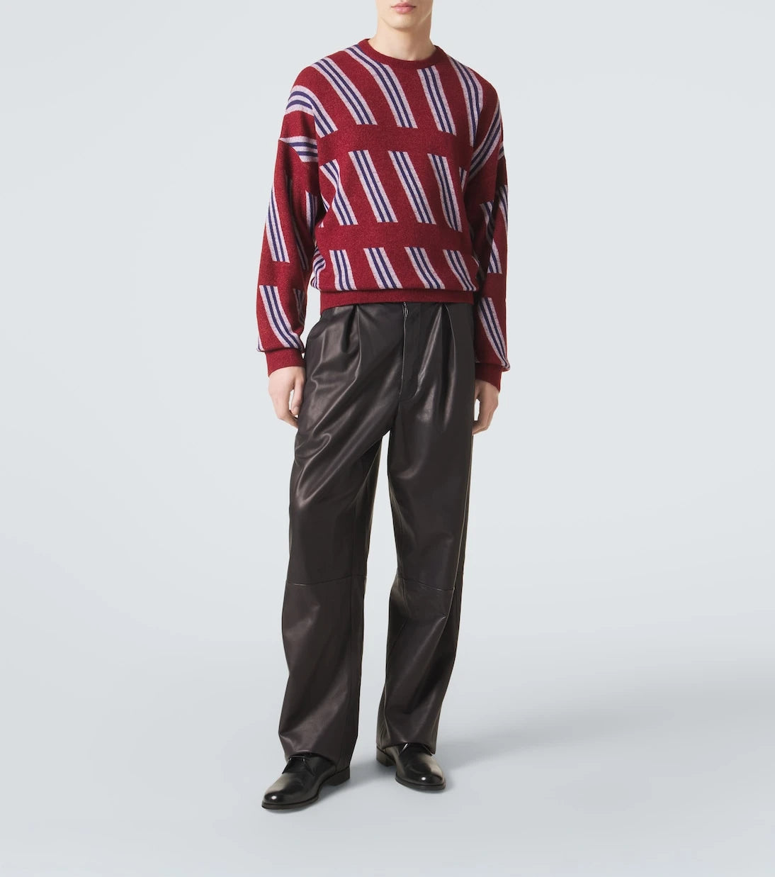 Giorgio Armani - Archivio pleated leather straight pants