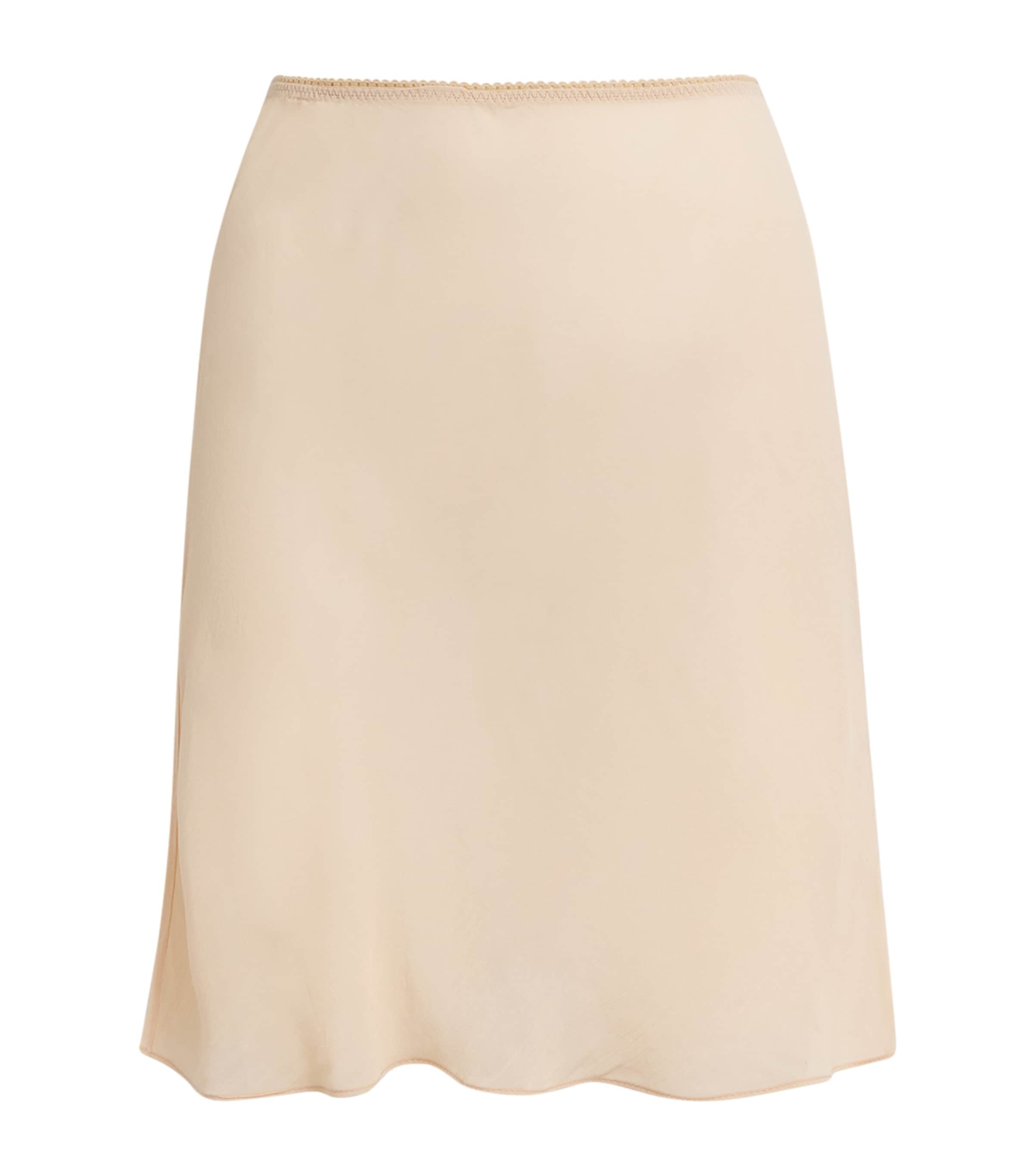 DÖEN Beige Mesh Mini Skirt