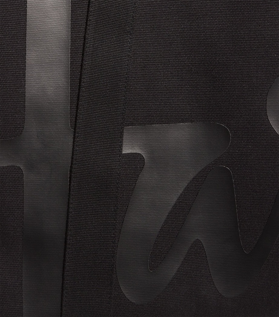 Harrods Black Large Cotton Logo Tote Bag