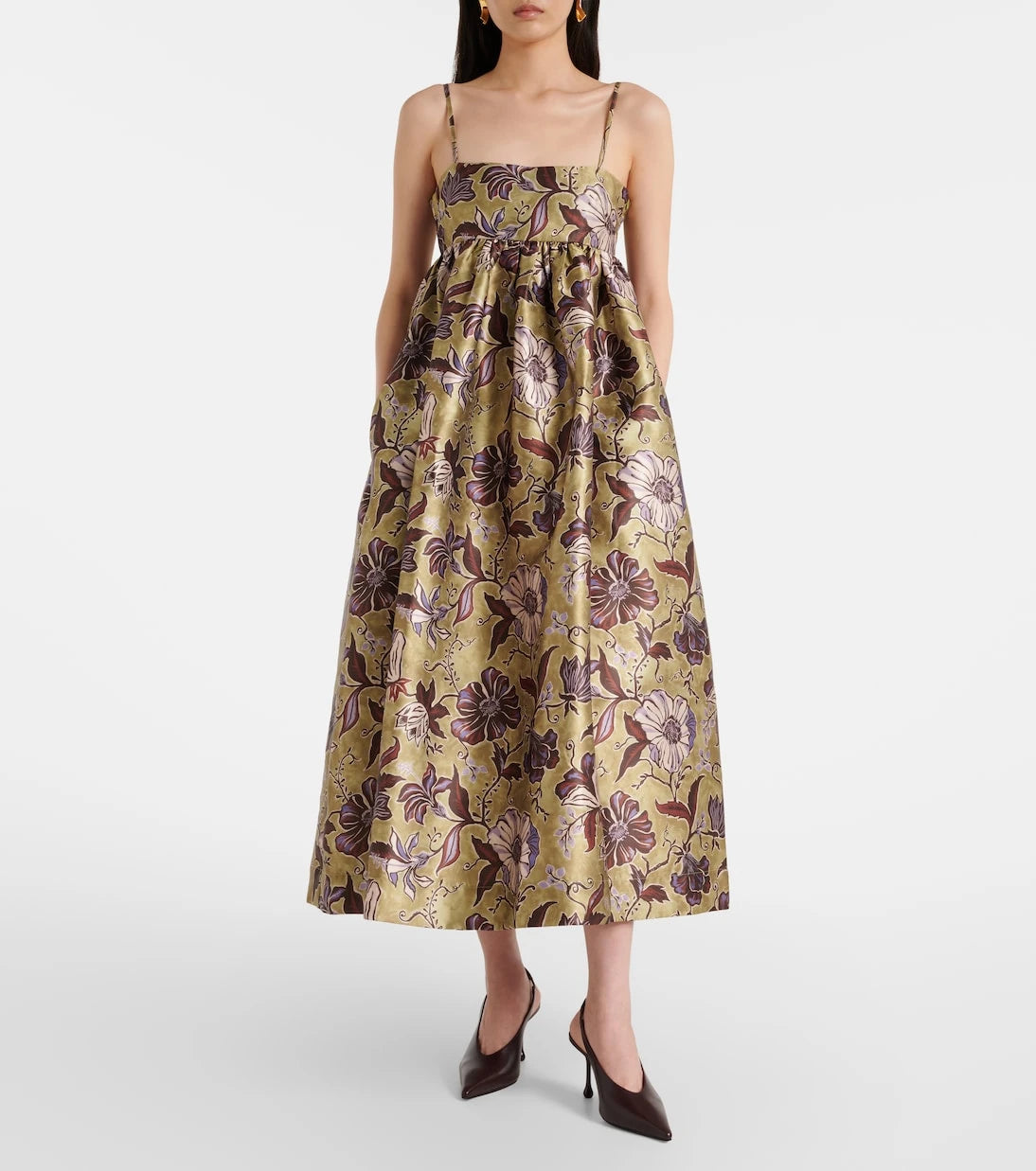 Alémais - Citron floral midi dress