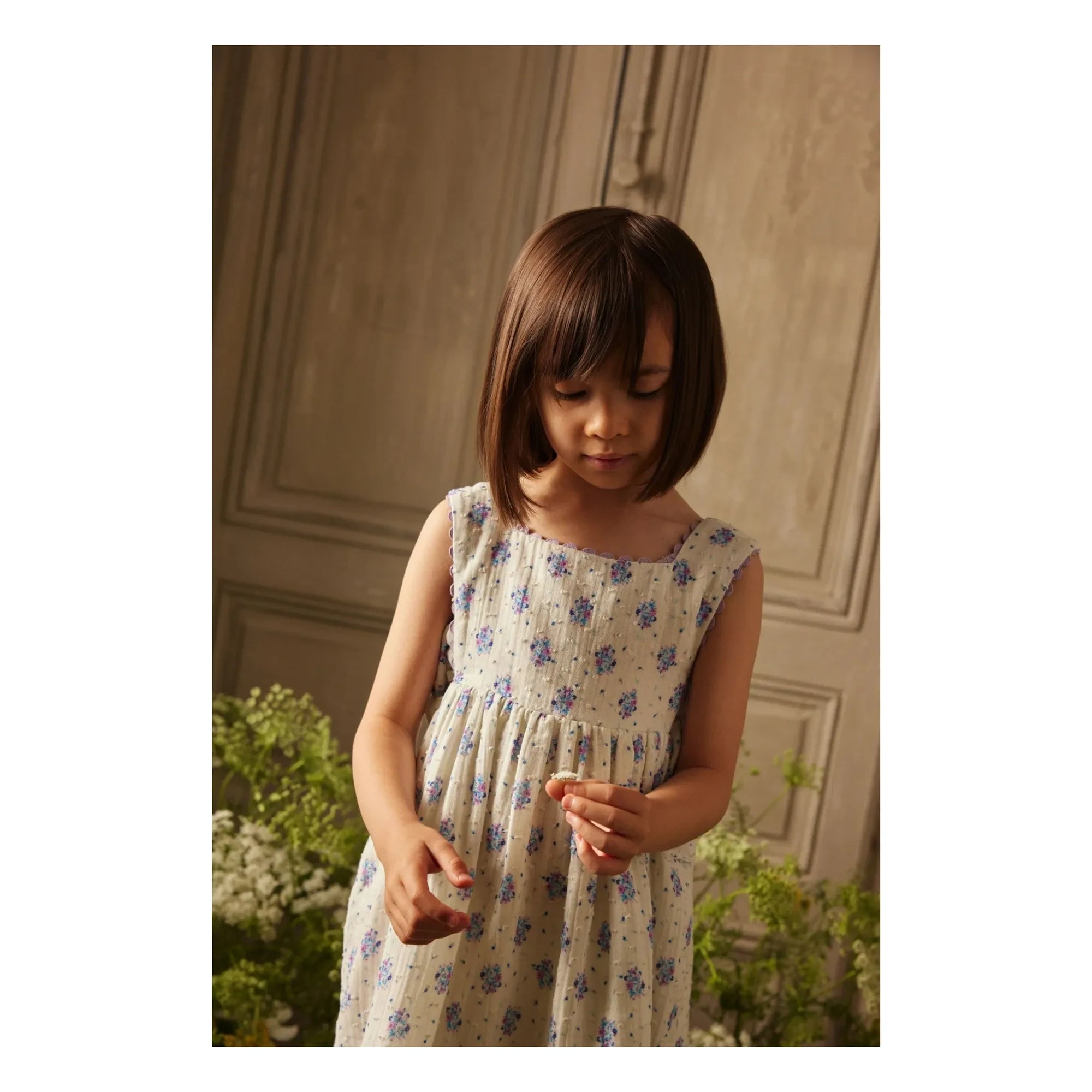 Louise Misha - Aloisa Fleurie Apron Dress | Cream