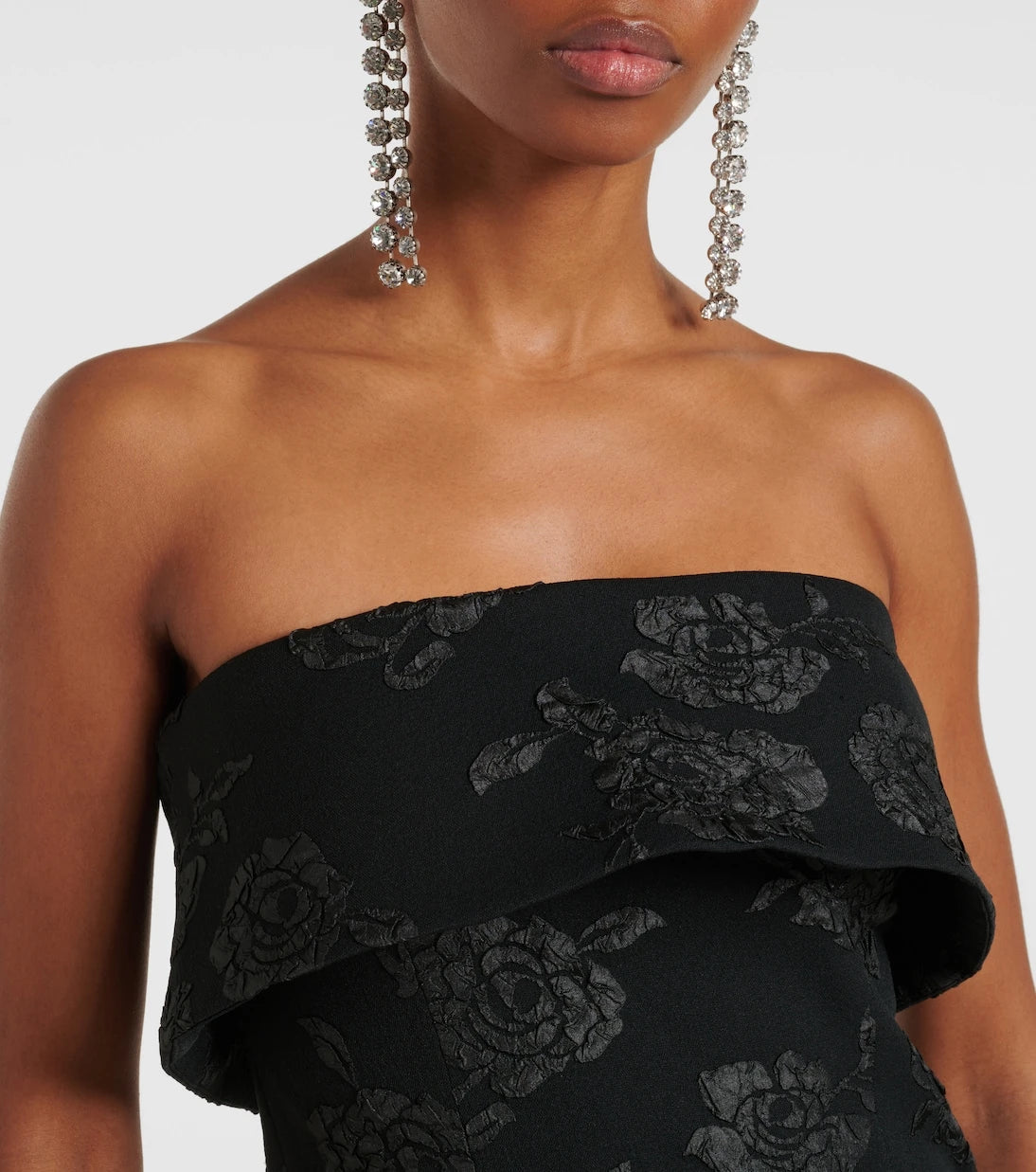 Rotate - Floral jacquard off-shoulder top
