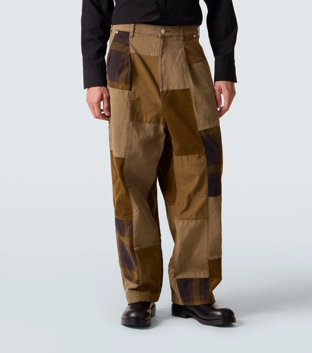 Comme des Garçons Homme - Yama işi pamuklu, geniş paçalı pantolon