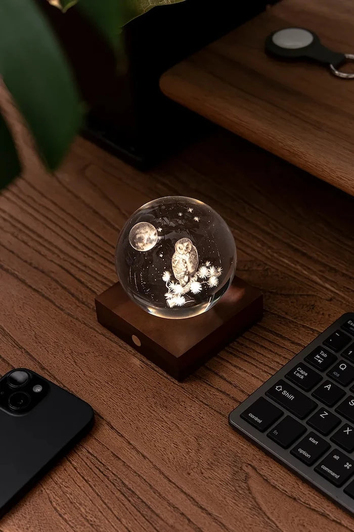 Gingko Design Amber Crystal Light Kablosuz LED Lamba