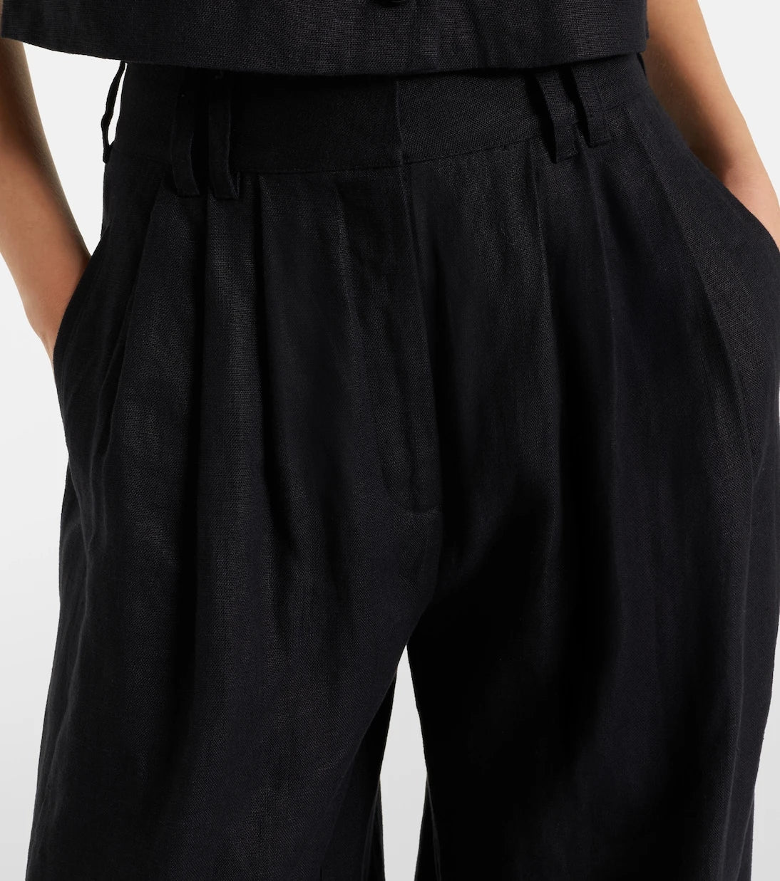 Posse - Parker high-rise linen wide-leg pants