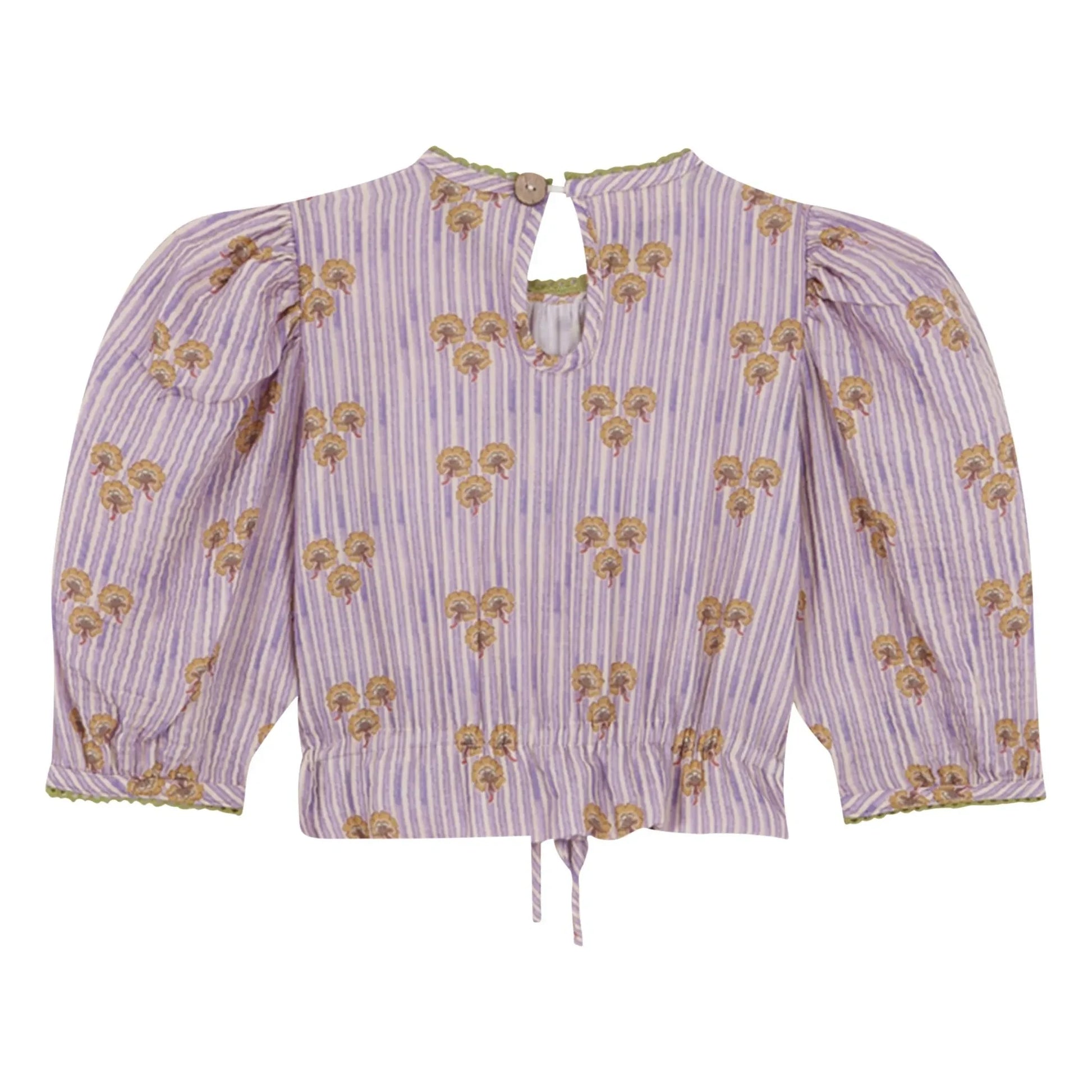 birinit - Cinca Striped Organic Cotton Blouse | Mauve