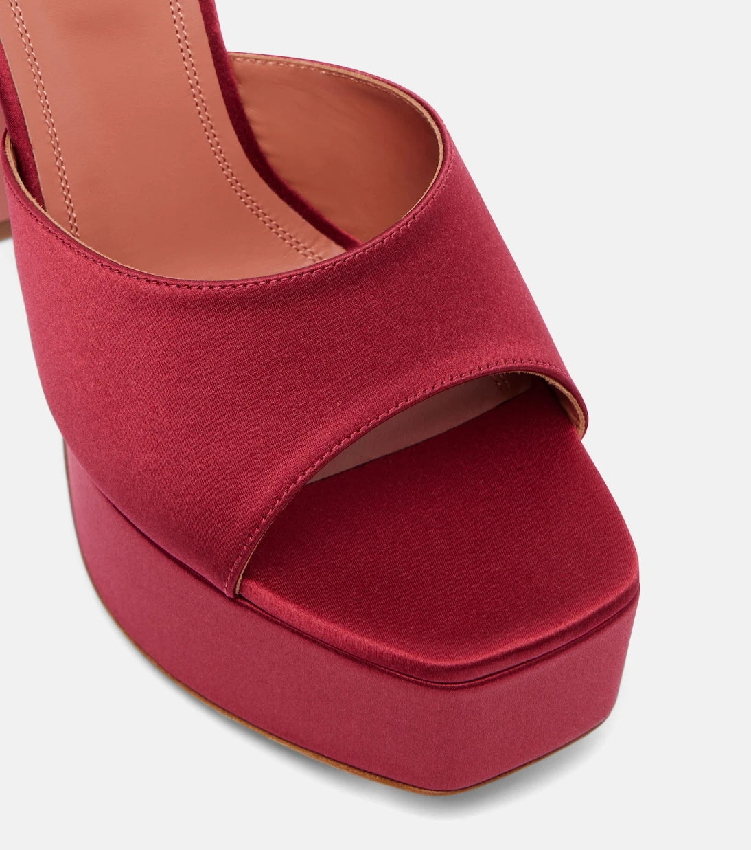 Amina Muaddi - Dalida 140 satin platform mules