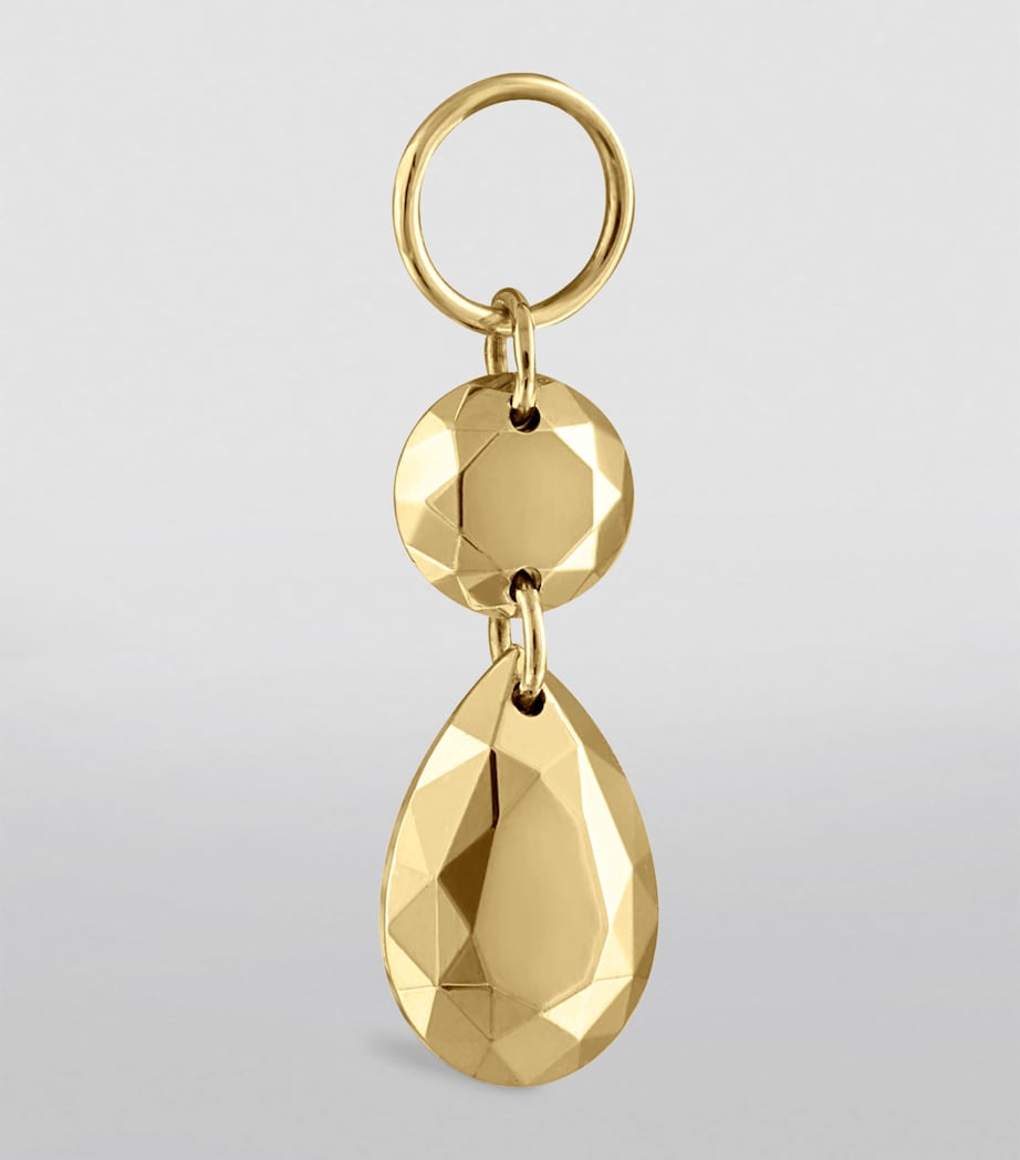 Double Faceted Gold Charm