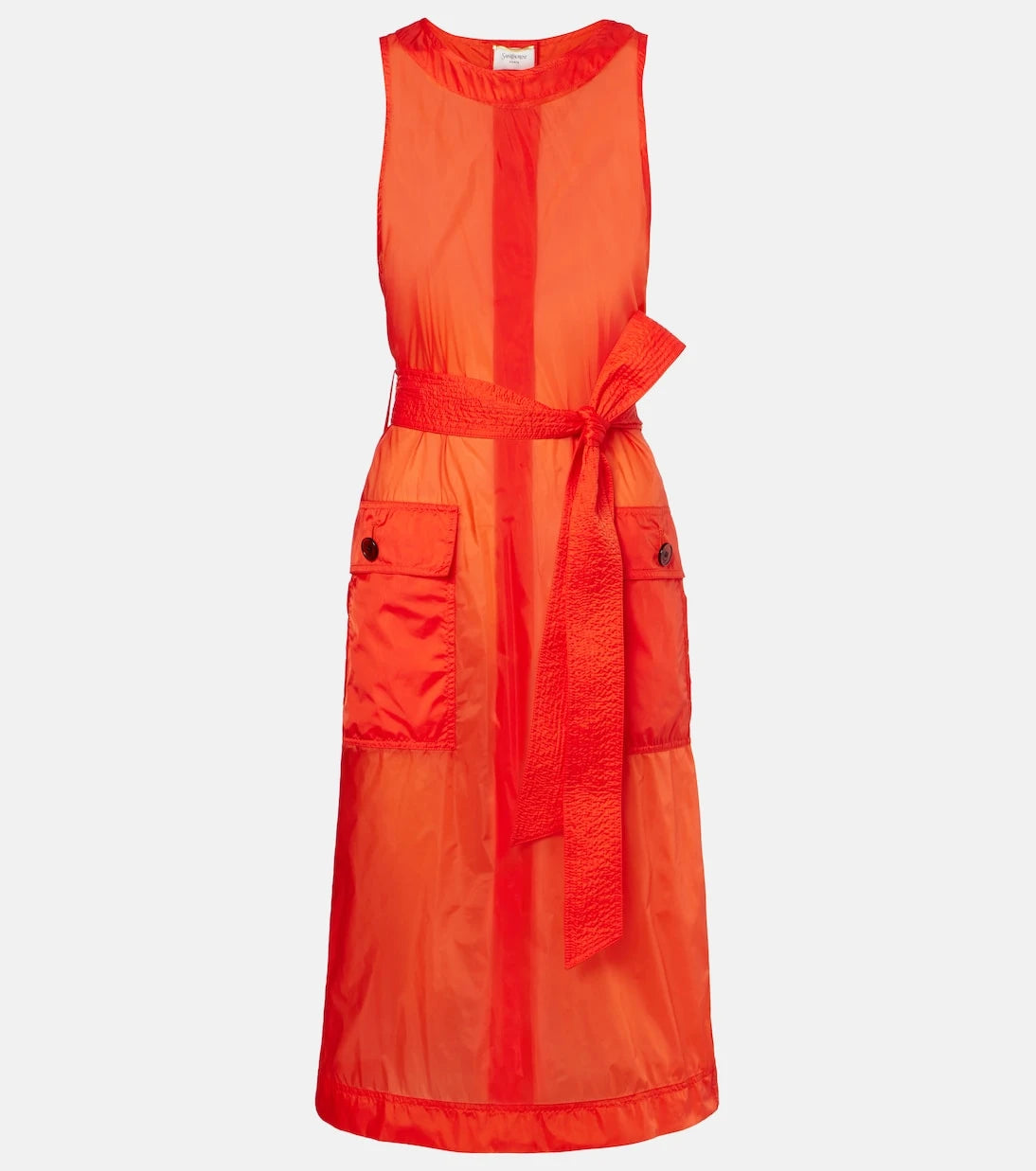 Saint Laurent - Belted midi dress