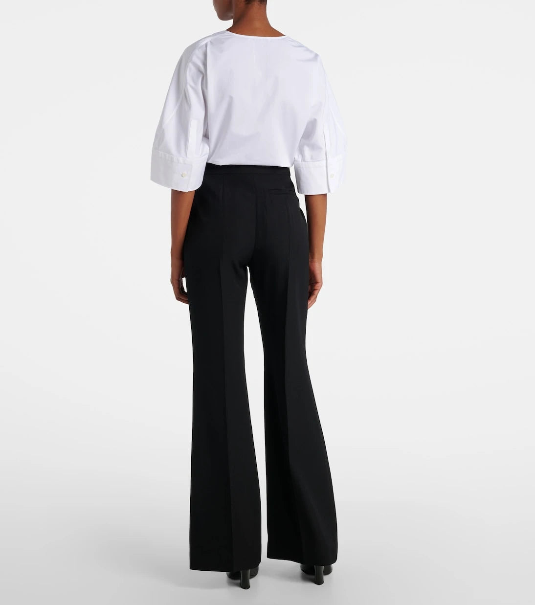 Givenchy - Mid-rise wool flared pants