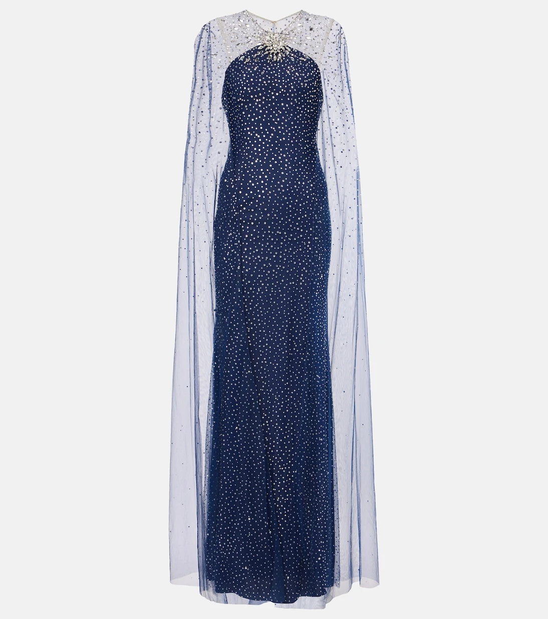 Jenny Packham - Embellished caped Mabel gown