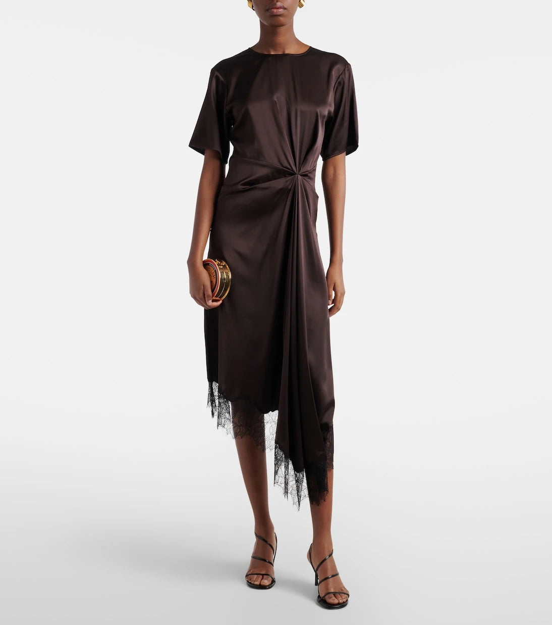 Staud - Sonoma lace-trimmed silk-blend midi dress