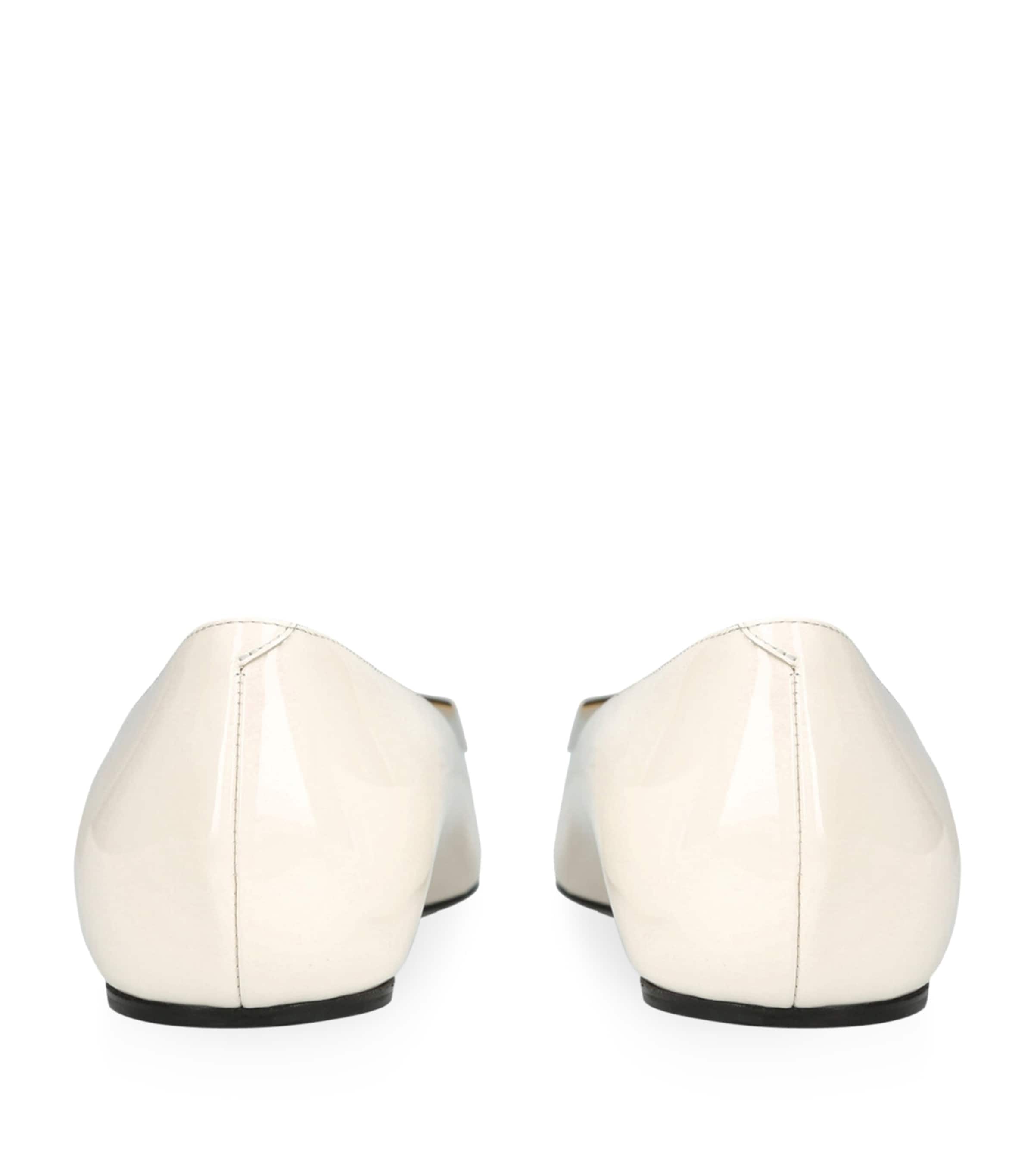 Ivory Patent Trompette Ballet Flats