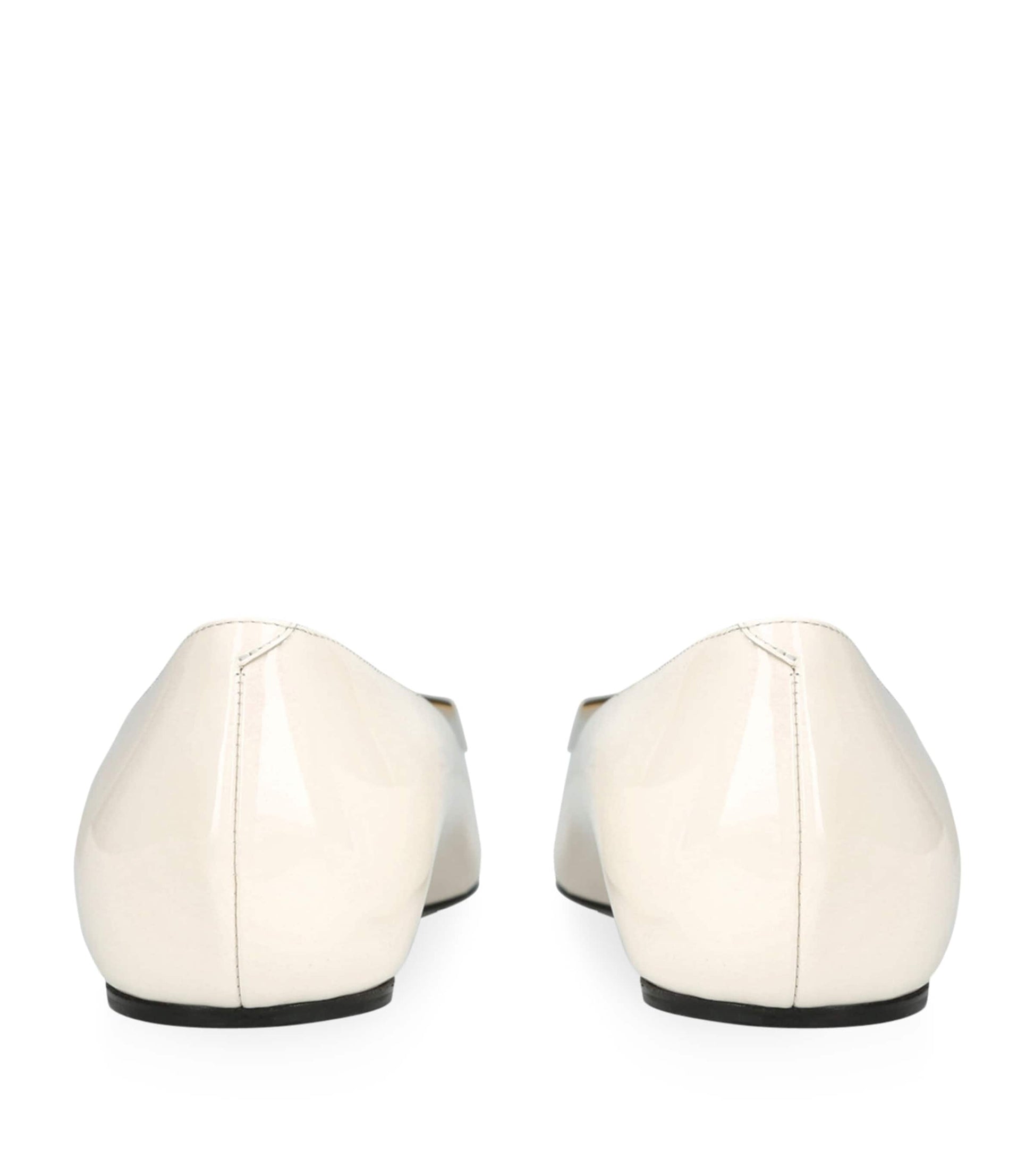 Ivory Patent Trompette Ballet Flats