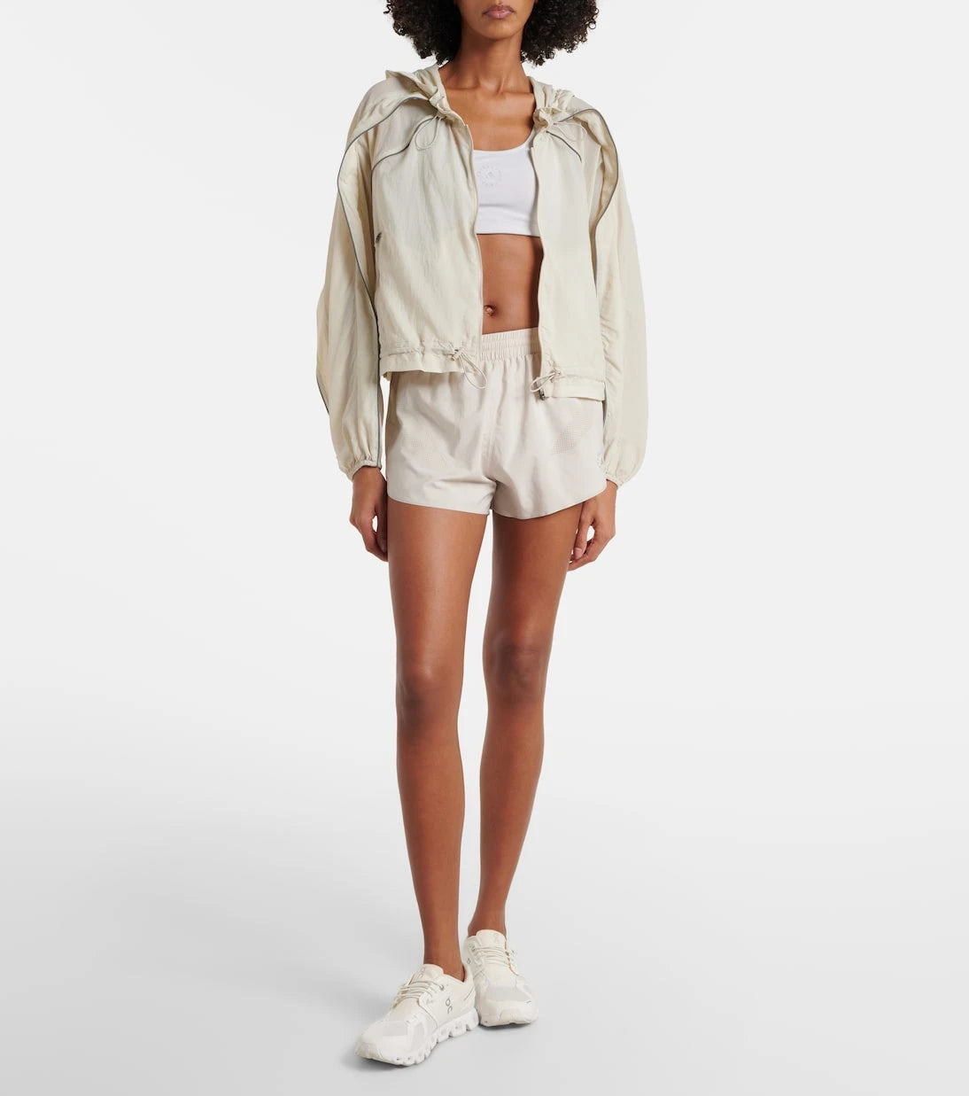 Adidas by Stella McCartney - Gathered hooded track jacket