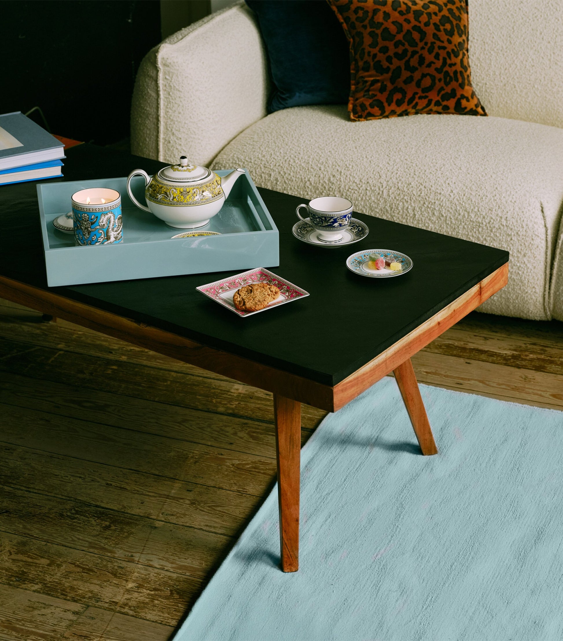 Florentine Fuchsia Square Tray (14cm)