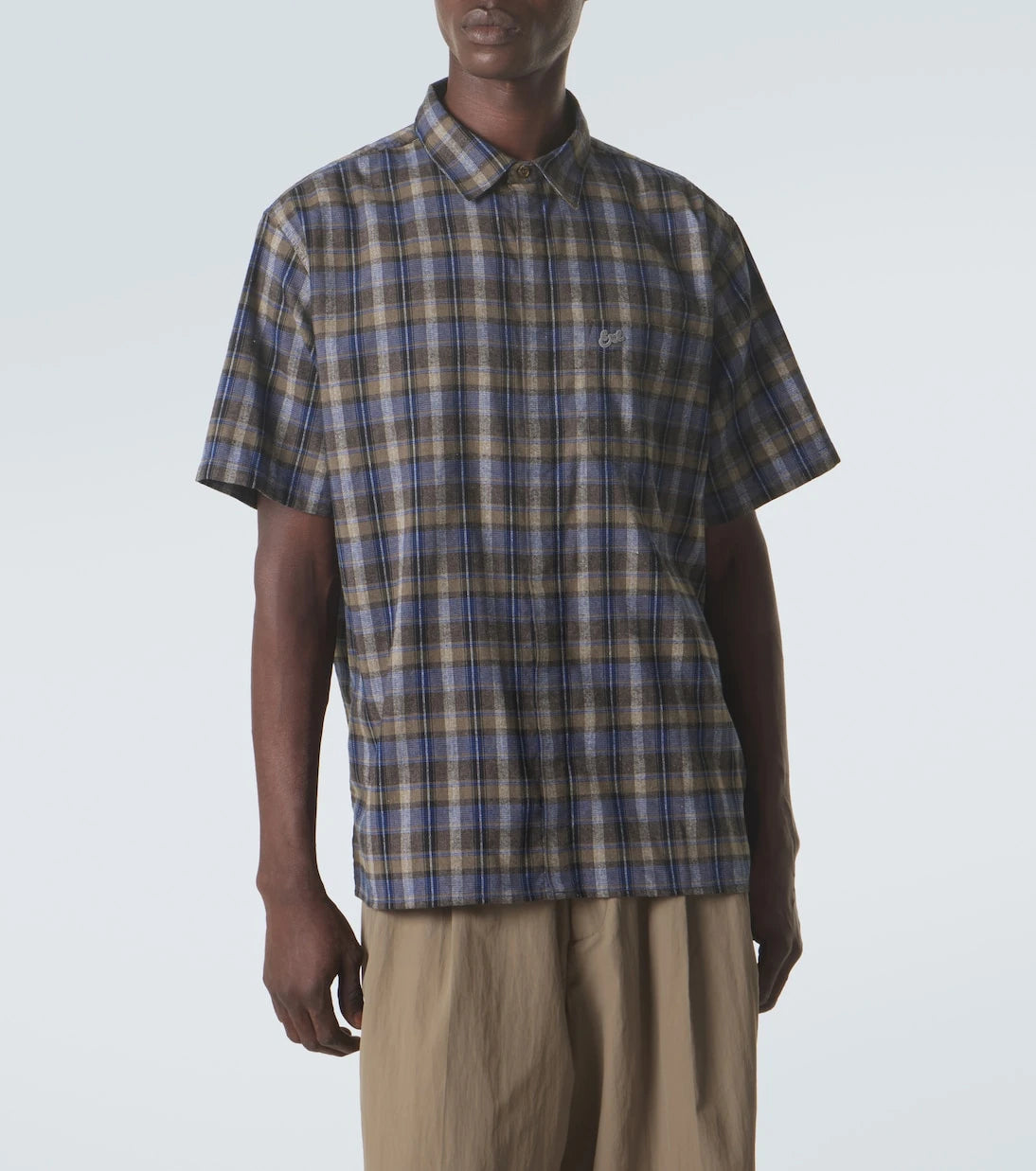 ERL - Checked cotton-blend shirt