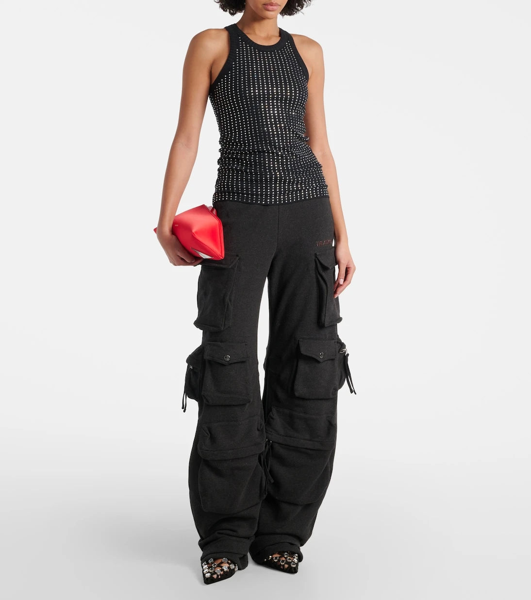 The Attico - Cotton fleece cargo pants