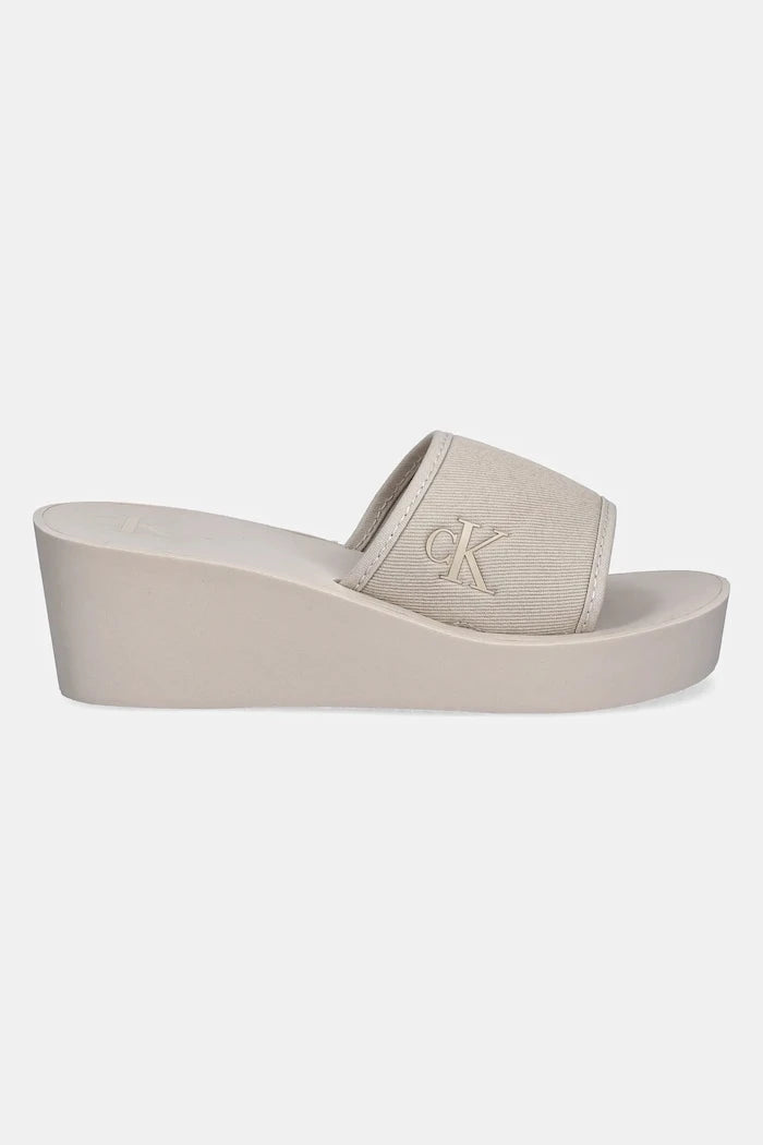 Чехли Calvin Klein Jeans BEACH WEDGE SLIDE CANVAS