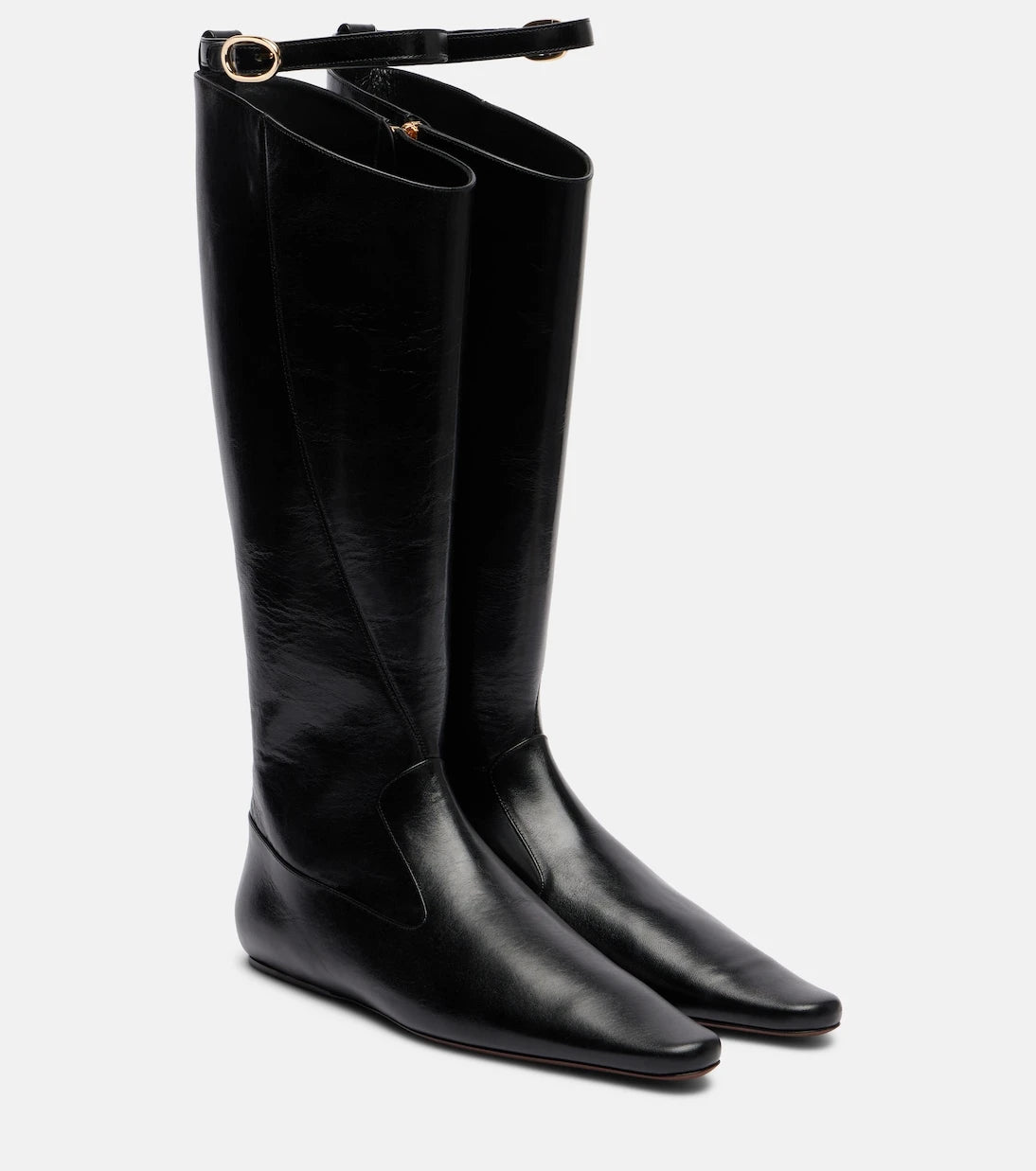 Tory Burch - Twisted leather knee-high boots