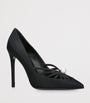 Alevi Black Satin Susi Pumps 110