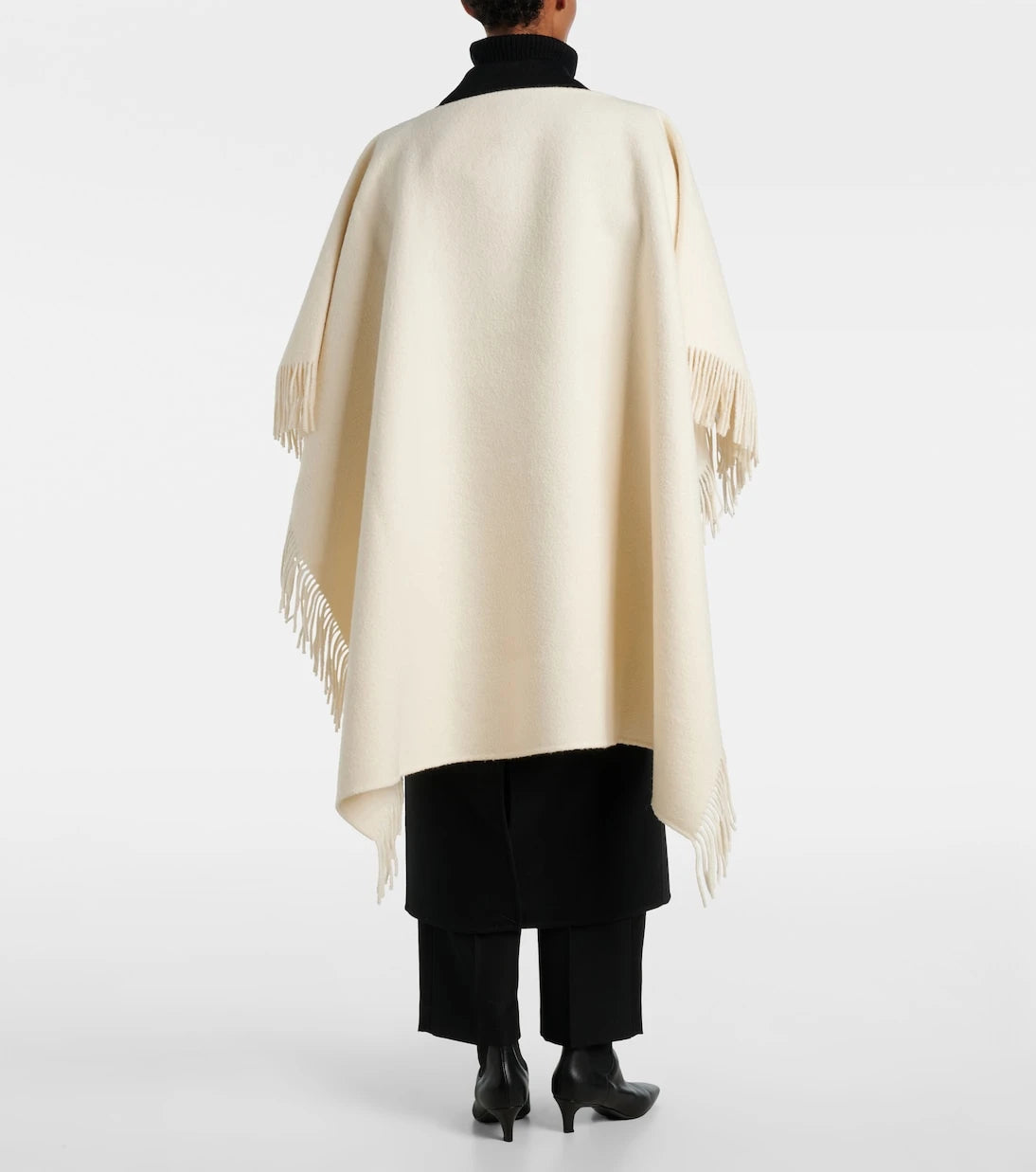 Toteme - Fringed wool-blend poncho