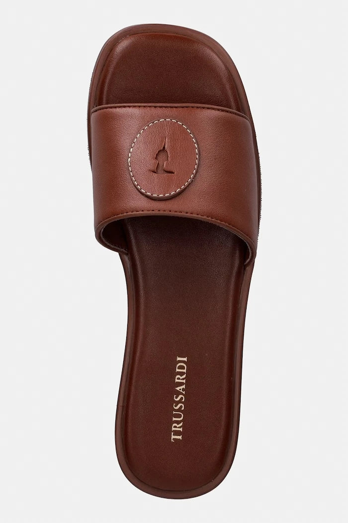 Trussardi чехли дамски от кожа