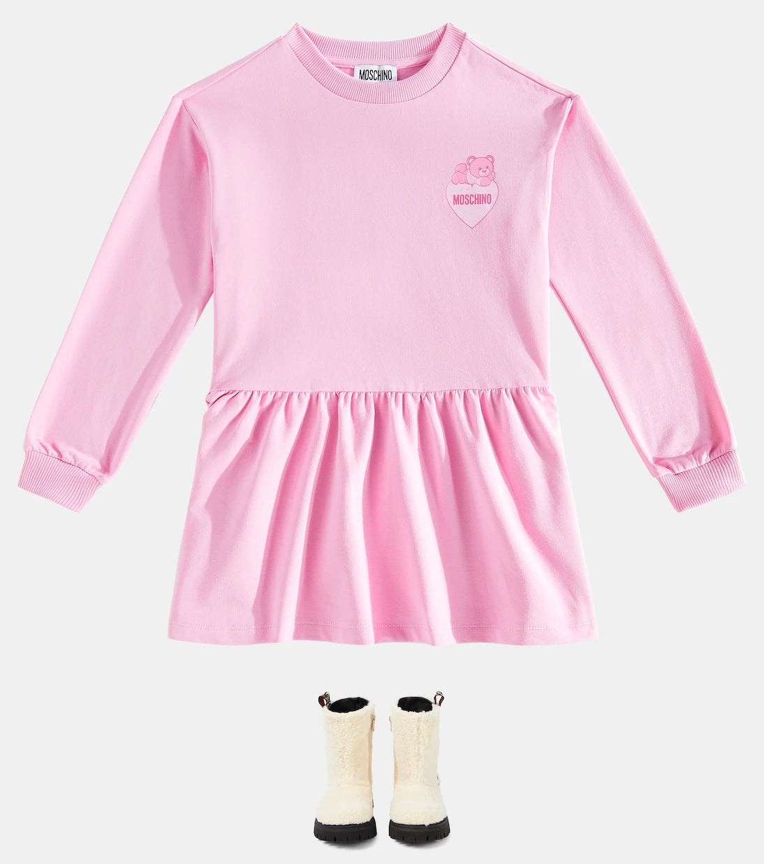 Moschino Kids - Printed cotton-blend dress
